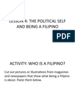 Lesson 4: The Political Self and Being A Filipino