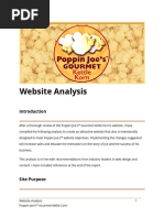 PopinJoes Website Analysis PDF