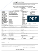 Booking Receipt Notice