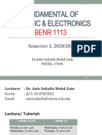 Fundamental of Electric & Electronics: BENR 1113