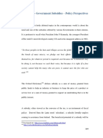 Chapter 4 - Government Subsidies - Policy Perspectives: See Speech at