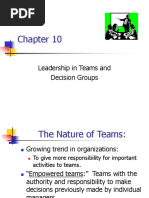 Leadership in Teams and Decision Groups