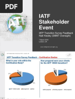 Iatf Stakeholder Event: IATF Transition Survey Feedback Niall Kealey (SMMT Oversight)