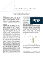 Modelling of Heat and Mass Transfer Involving Vapour Condensation in The Presence of Non-Condensable Gases