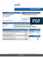 Candidate Marcos Jeremy Mendoza Exam 98-364:MTA: Database Fundamentals