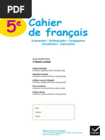 Cahier de Francais 5e Corrigepdf PDF