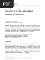 Politics Bureaucracy Relationship in Bangladesh