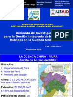 Consejo de Recursos Hídricos de La Cuenca Chira-Piura - Prioridades de Información e Investigación