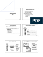 Decision Analysis, Part 1