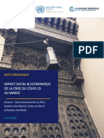 Note Stratégique - Impact Social Et Économique de La Crise Du Covid-19 Au Maroc