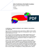 Lecture 4.stylistic Classification of The English Vocabulary