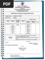 Department of Education: Individual Learning Monitoring Plan