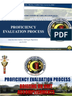 Proficiency Evaluation Process: "..Highly Capable, Effective, Credible Police Service by 2030.."