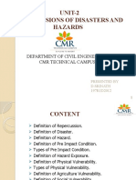 UNIT-2 Repercussions of Disasters and Hazards: Department of Civil Engineering CMR Technical Campus