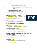 English Diagnostic Test