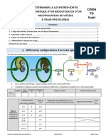 CIN06 TD Sujet - Déterminer La Loi Entrée-Sortie Cinématique D'un Réducteur Ou D'un Multiplicateur de Vitesse À Train Épicycloïdal PDF