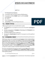 Consumption And: Unit 7 Asset Prices