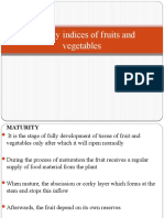 Maturity Indices of Fruits and Vegetable