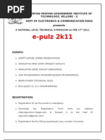 E-Pulz 2k11: A National Level Technical Symposium On Feb 17 2011