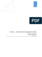 Introduction To Content Marketing Machine