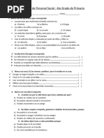 Examen-Personal Social 4°