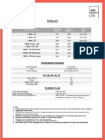 Price List: Type of Apartment Total Area (SQ FT) BSP (Rs SQ FT) BSP (RS)