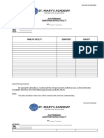 Attendance Form Revised August 17, 2018