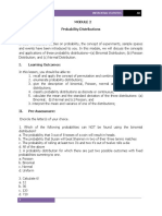 Probability Distributions: Inferential Statistics AB