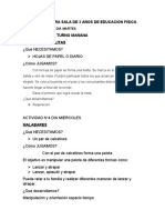 Actividades para Sala de 3 Años de Educacion Fisica 2