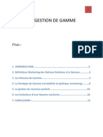 La Gestion de Gamme