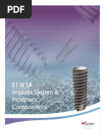 Et Iii Sa Implant System & Prosthetic Components