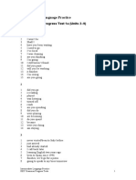 ILP Grammar Test Key