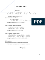 I. Algebra Part 3: A. Partial Fraction