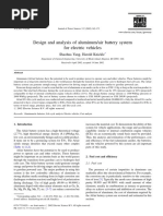 Design and Analysis of Aluminum/air Battery System For Electric Vehicles