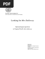 Looking For Mrs Dalloway: Epistemological Questions in Virginia Woolf's Mrs Dalloway