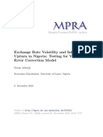 Exchange Rate Volatility and Inflation Upturn in Nigeria: Testing For Vector Error Correction Model