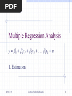 Multiple Regression Analysis: y + X + X + - . - X + U