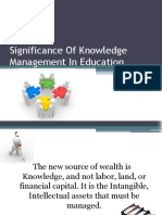 Significance of Knowledge Management in Education