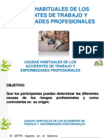 Las Causas Habituales de Los Accidentes de Trabajo y Las Enfermedades Profesionales