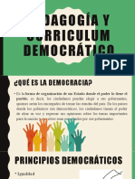 Pedagogía y Curriculum Democrático