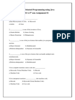 Object Oriented Programming Using Java Bca 6 Sem Assignment 01