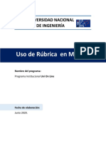 Rubrica Tarea Moodle