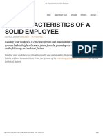 Six Characteristics of A Solid Employee