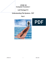 CFOR 101 Computer Forensics I Lab Package # 3 Understanding File Systems - FAT