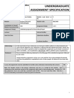 Undergraduate Assignment Specification: Contribution To Overall