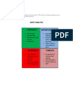 Oppertunities Strength: Swot Analysis