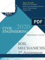 Civil Engineering: Soil Mechanichs 3 Assignment