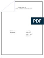 Home Work: #1 Int401: Database Administration: Section: DE532