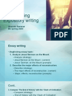 Essay Writing Expository Writing: Ghazala Sammar Bs Spring 2020