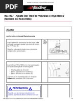 Ajuste Del Tren de Válvulas e Inyectores (Método de Recorrido)